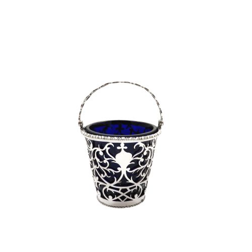 Antique Georgian Sterling Silver Basket / Cream Pail 1777