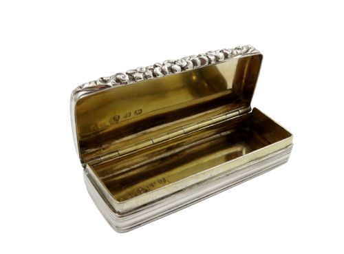 fig 1. Antique William IV Sterling Silver Snuff Box 1831