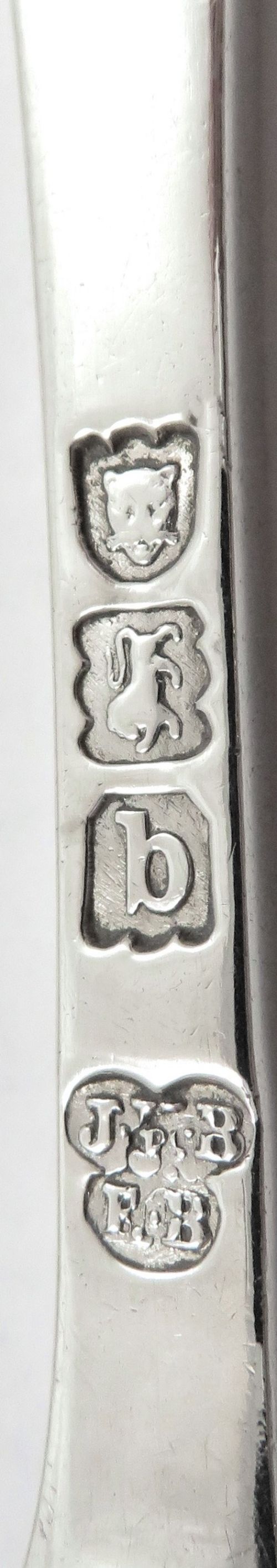 fig 1. Antique Victorian Sterling Silver Spoon & Fork Christening Set in Case 1896/97