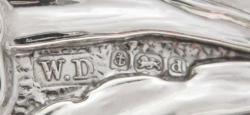 fig 1. Antique Art Nouveau Sterling Silver Double Hinged Folding Photo Frame 1903