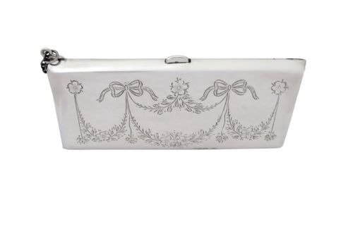 fig 1. Antique George V Sterling Silver Purse 1919