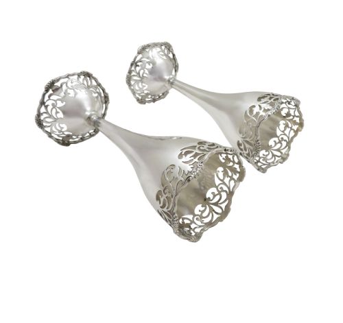fig 1. Pair of Antique George V Sterling Silver Pierced 6