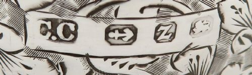 fig 1. Antique Victorian Sterling Silver Napkin Ring in Case 1899