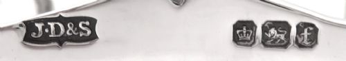 fig 1. Antique Victorian Sterling Silver Toast Rack 1898