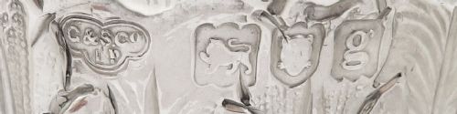 fig 1. Pair of Antique Edwardian Sterling Silver 8