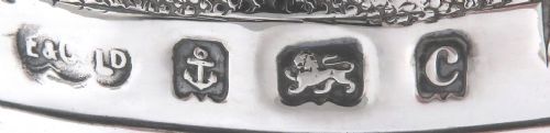fig 1. Antique Edwardian Sterling Silver Planter / Pot 1902