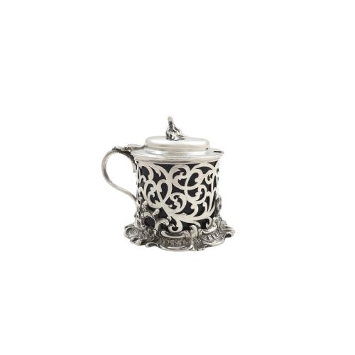 Antique Victorian Sterling Silver Mustard Pot 1847
