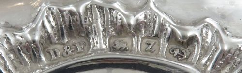 PAIR OF ANTIQUE VICTORIAN STERLING SILVER DISHES IN CASE 1899 - ADDITIONAL PHOTO 1
