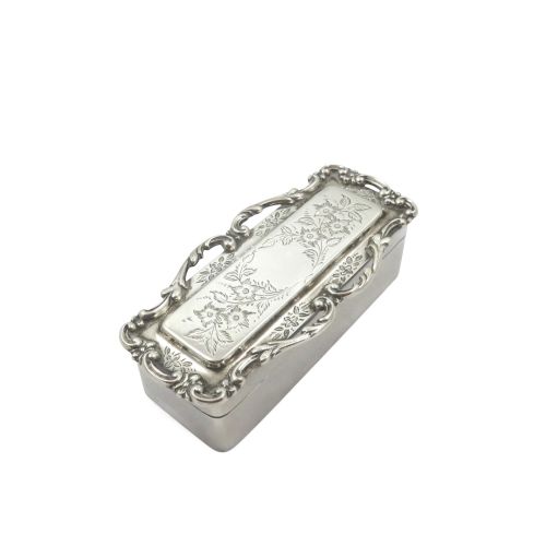 Antique Edwardian Sterling Silver Trinket Box 1906