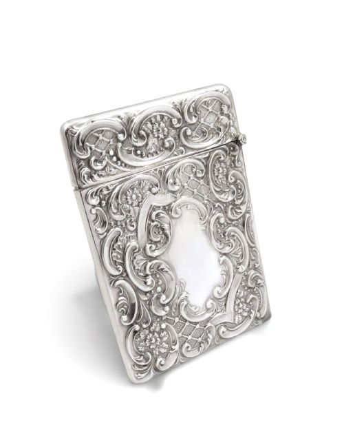 ANTIQUE EDWARDIAN STERLING SILVER 'STAG' CARD CASE 1910 - ADDITIONAL PHOTO 4