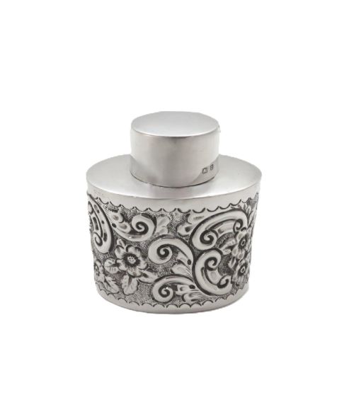 ANTIQUE VICTORIAN STERLING SILVER CADDY 1899 - ADDITIONAL PHOTO 2
