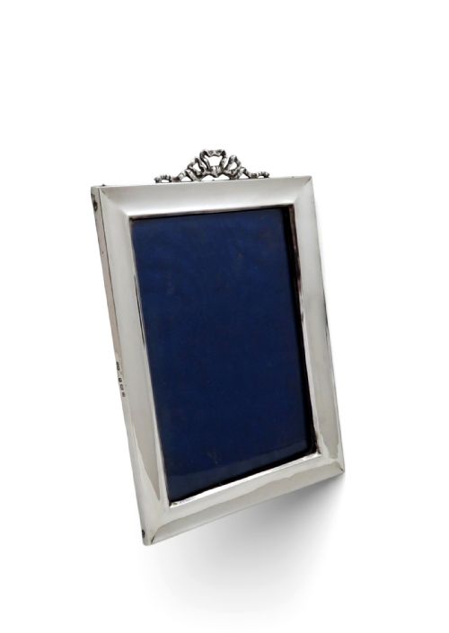 ANTIQUE GEORGE V STERLING SILVER 'BOWRIBBON' 7 PHOTO FRAME 1912 - ADDITIONAL PHOTO 4