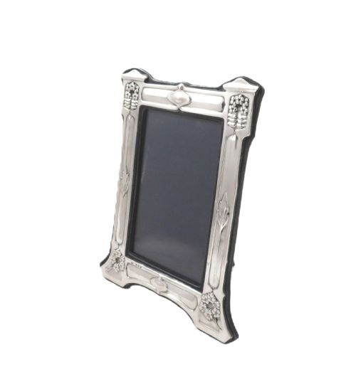 ANTIQUE ART NOUVEAU STERLING SILVER 8 PHOTO FRAME 1907 - ADDITIONAL PHOTO 6