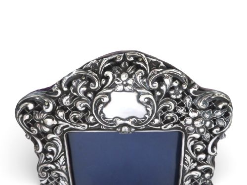 ANTIQUE VICTORIAN STERLING SILVER 9 12 PHOTO FRAME 1903 - ADDITIONAL PHOTO 2
