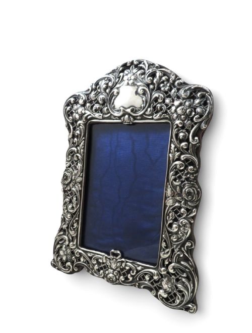 ANTIQUE VICTORIAN STERLING SILVER 9 12 PHOTO FRAME 1903 - ADDITIONAL PHOTO 3