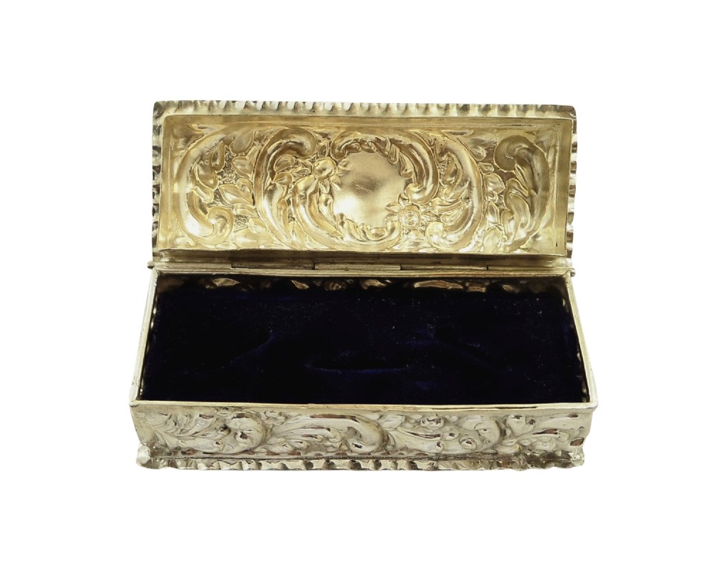 Antique Edwardian Sterling Silver Ring Box 1902 View VII