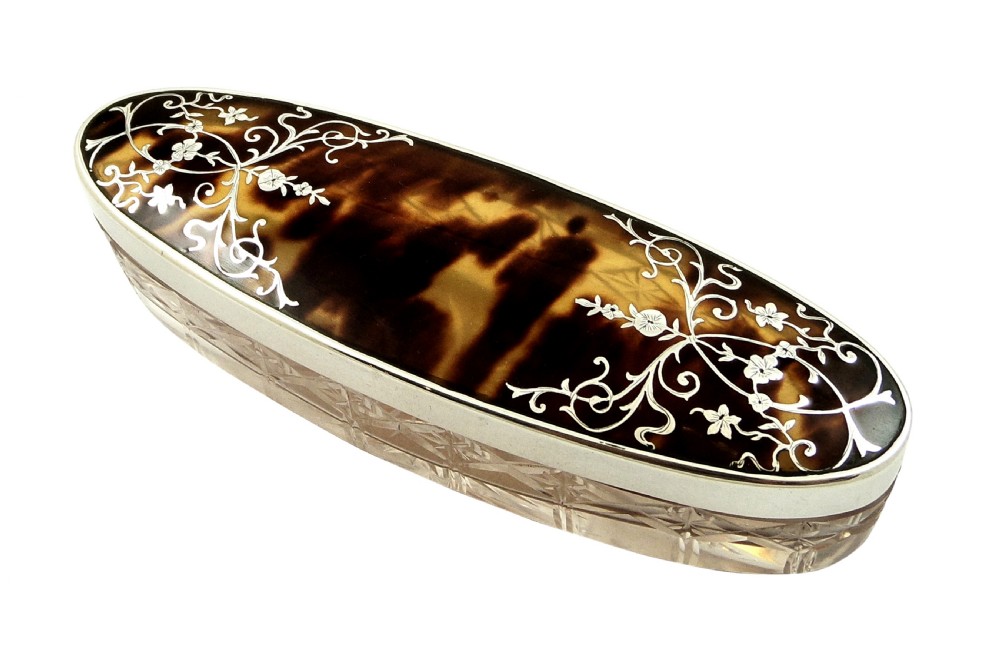 Antique Sterling Silver & Tortoiseshell Vanity Jar - Mappin & Webb 1919 View VII