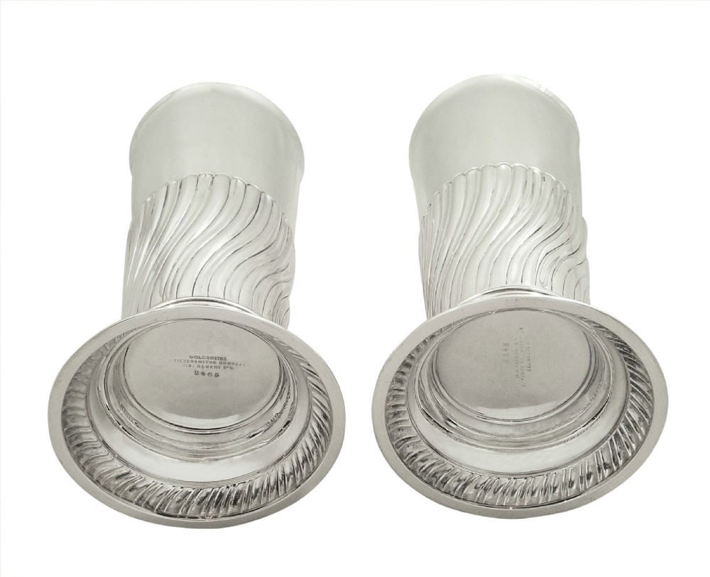 Pair of Antique Victorian Sterling Silver 7 1/2