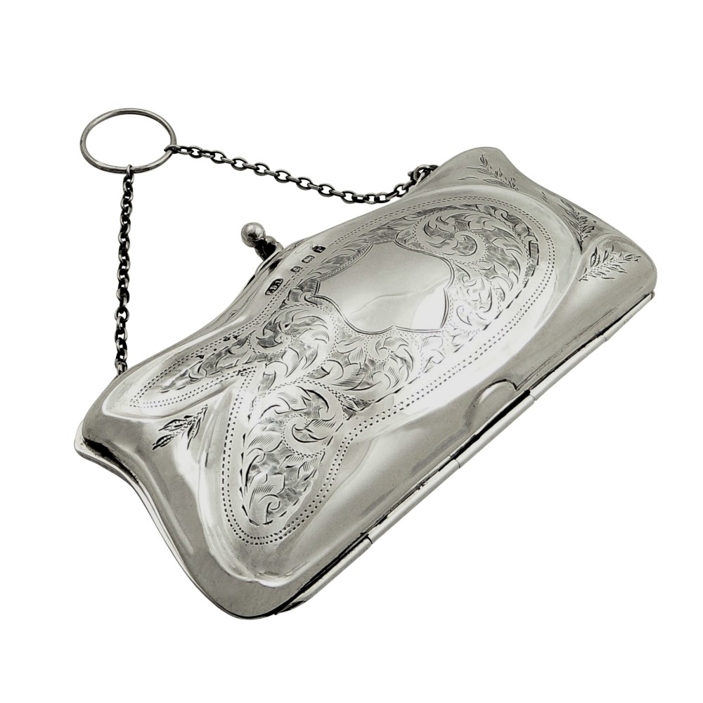 Antique Sterling Silver Purse 1916