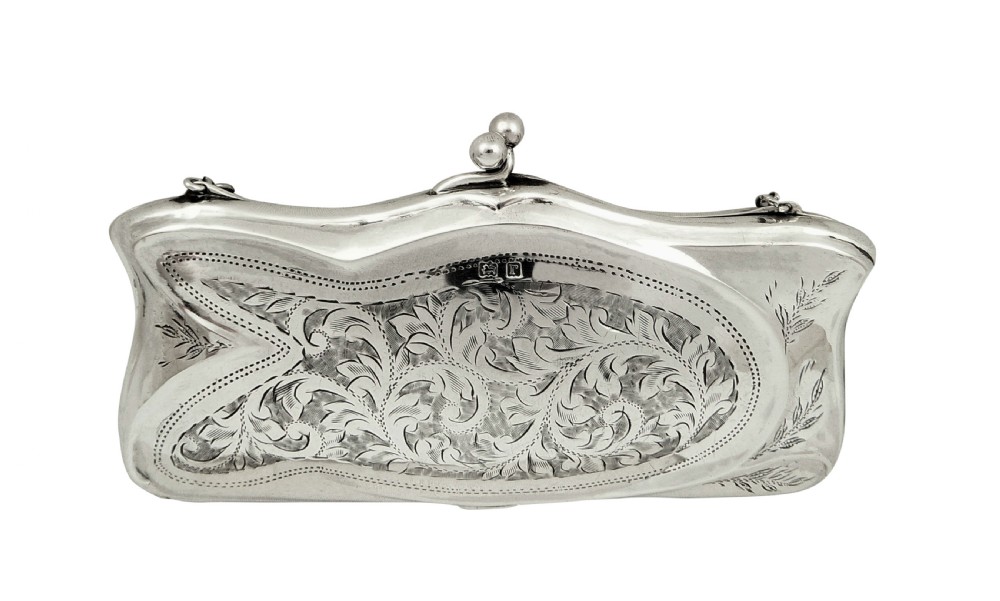 Antique Sterling Silver Purse 1916 View II