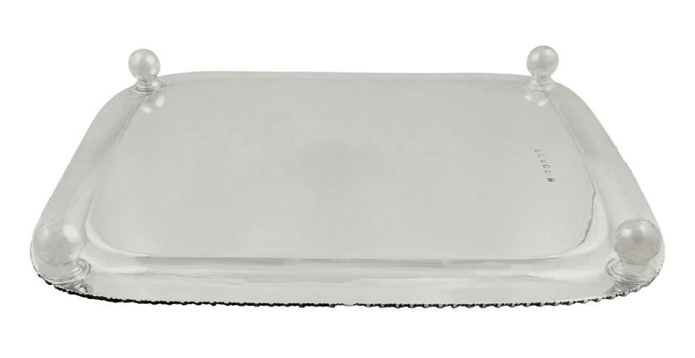 Antique Georgian Sterling Silver Tray - Newcastle 1814 View IV