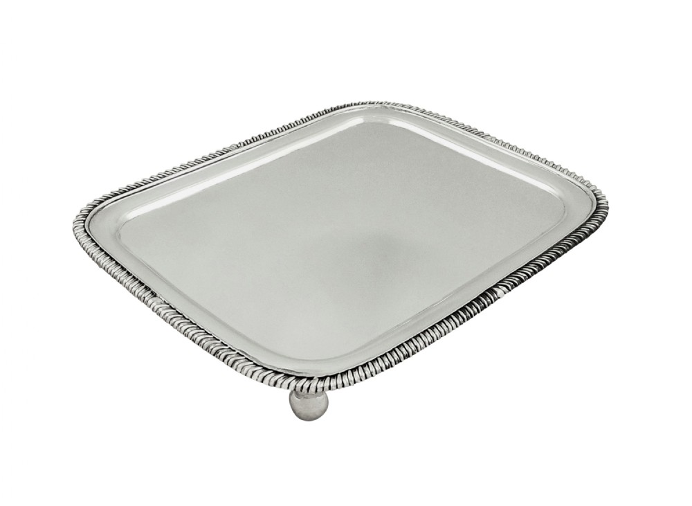Antique Georgian Sterling Silver Tray - Newcastle 1814 View VI