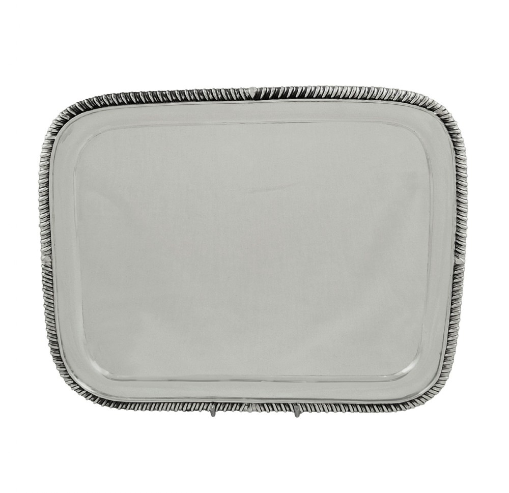 Antique Georgian Sterling Silver Tray - Newcastle 1814 View VIII
