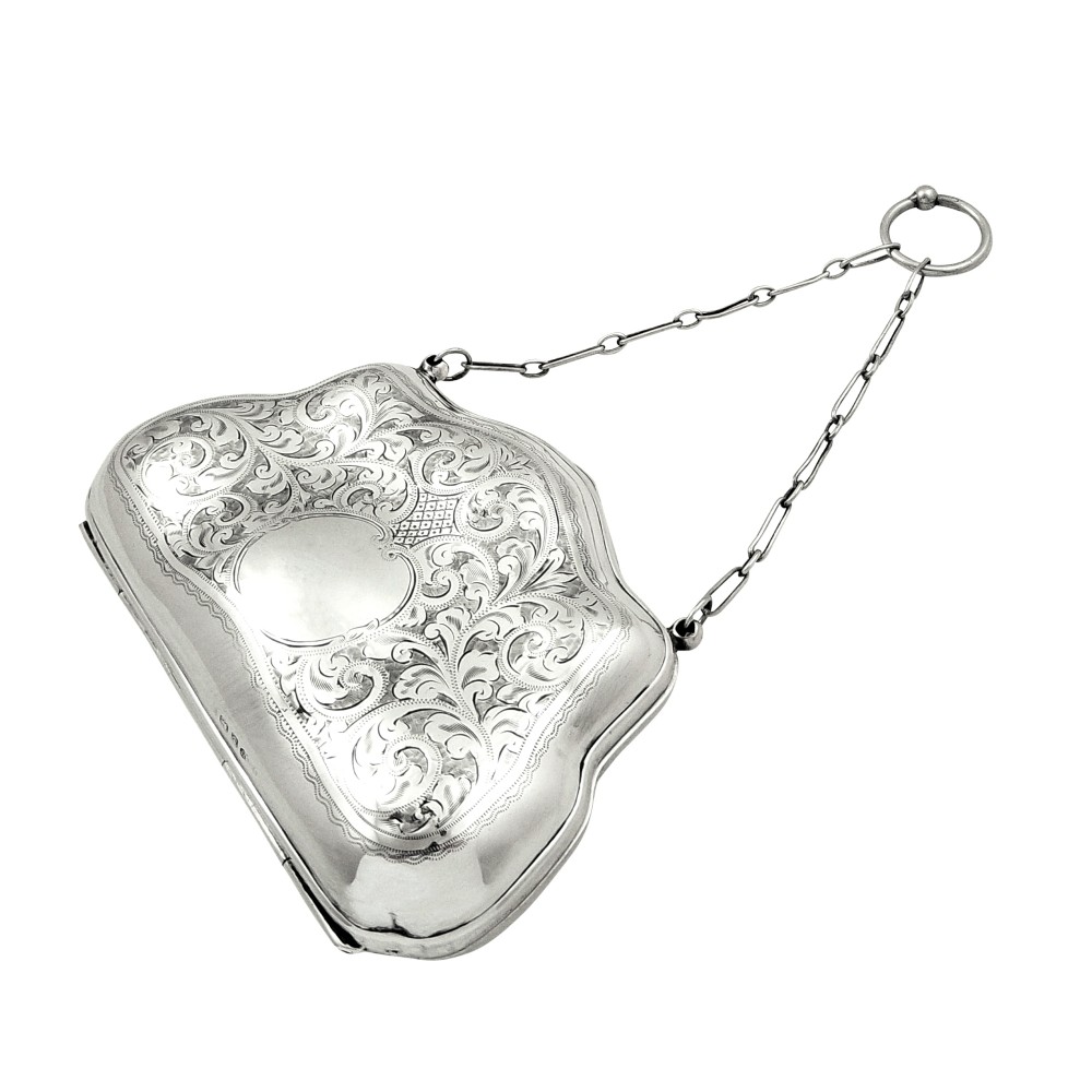 Antique Sterling Silver Purse 1918