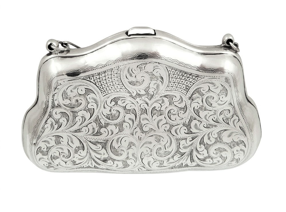 Antique Sterling Silver Purse 1918 View III