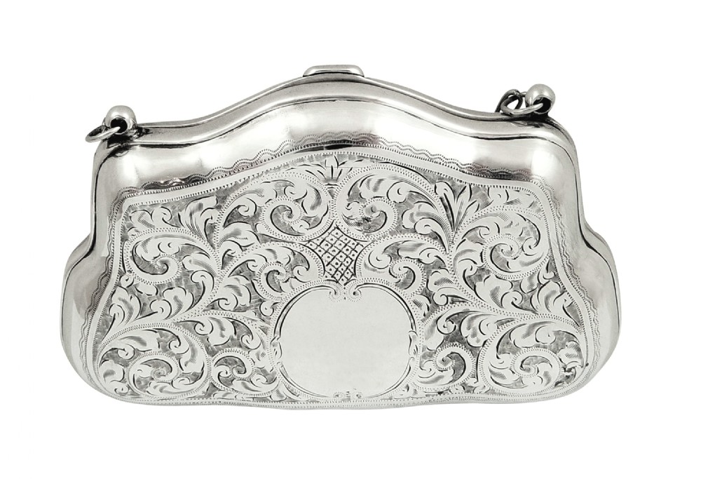 Antique Sterling Silver Purse 1918 View VII