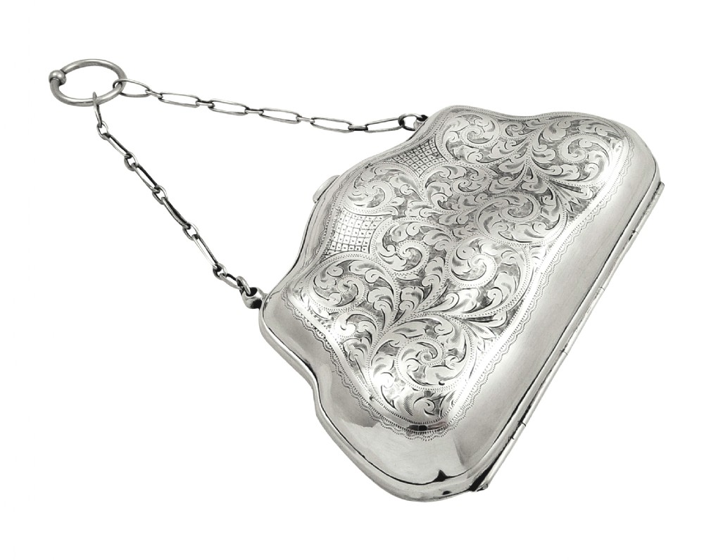 Antique Sterling Silver Purse 1918 View X