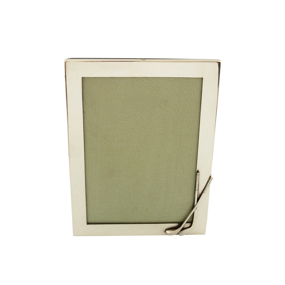 Antique Edwardian Sterling Silver 'Golf' Photo Frame 1909