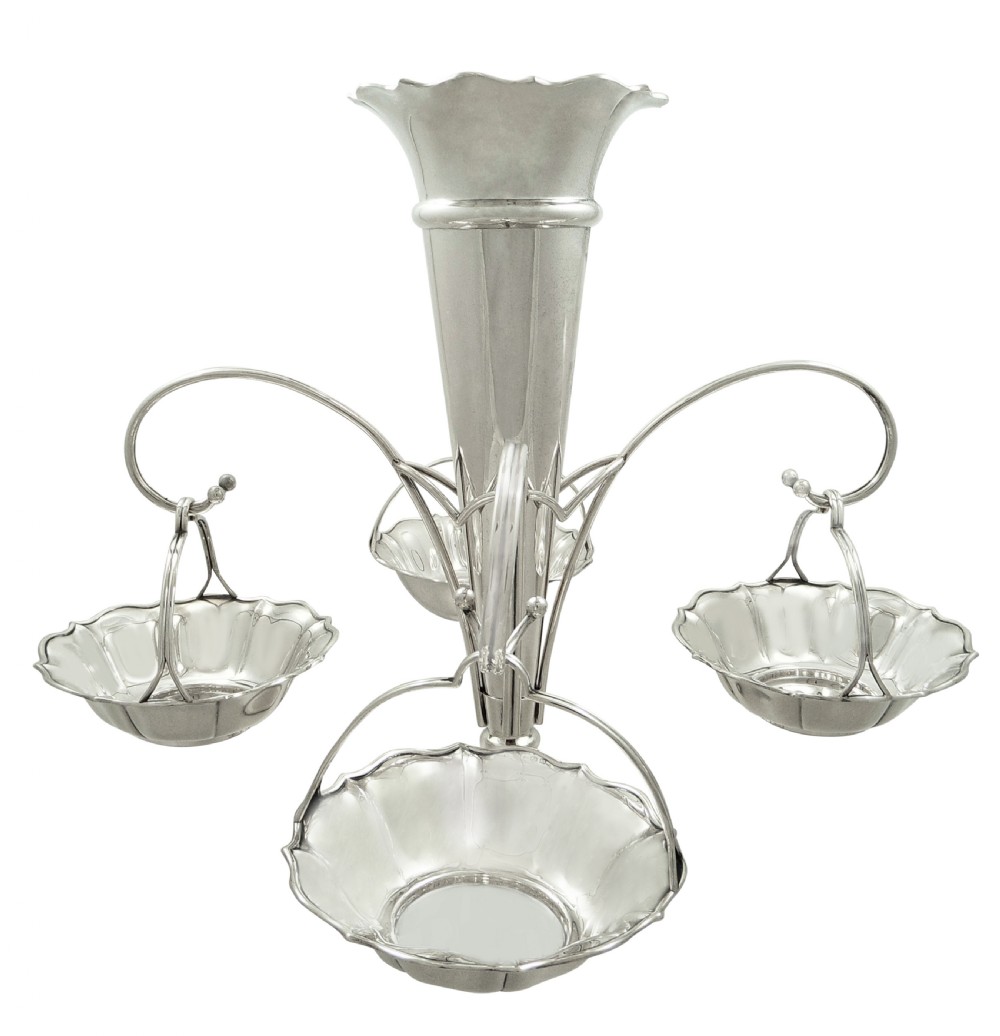 Antique Sterling Silver 4 Arm Epergne / Centrepiece 1911 View X