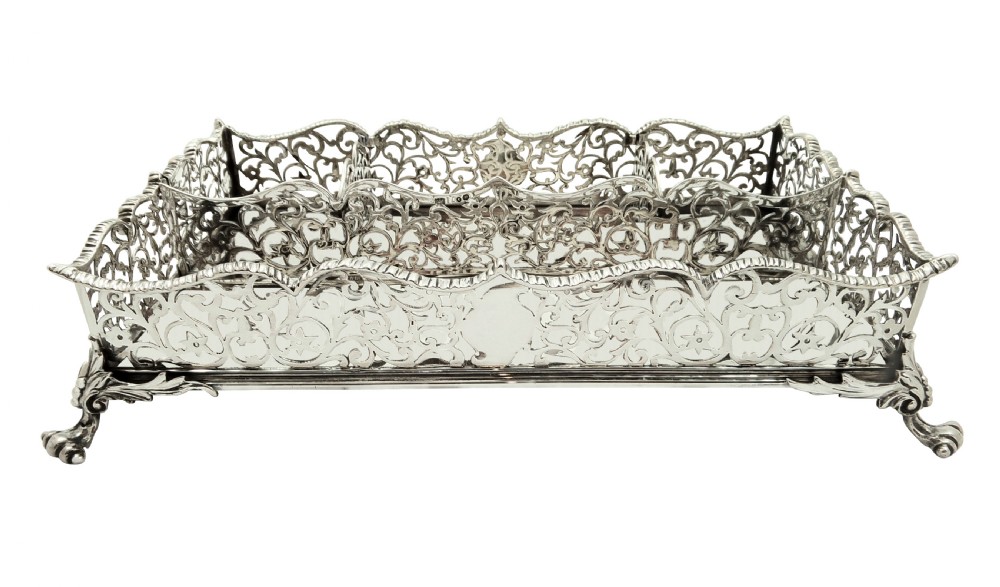 Antique Early Victorian Sterling Silver Double Inkstand 1848 View X