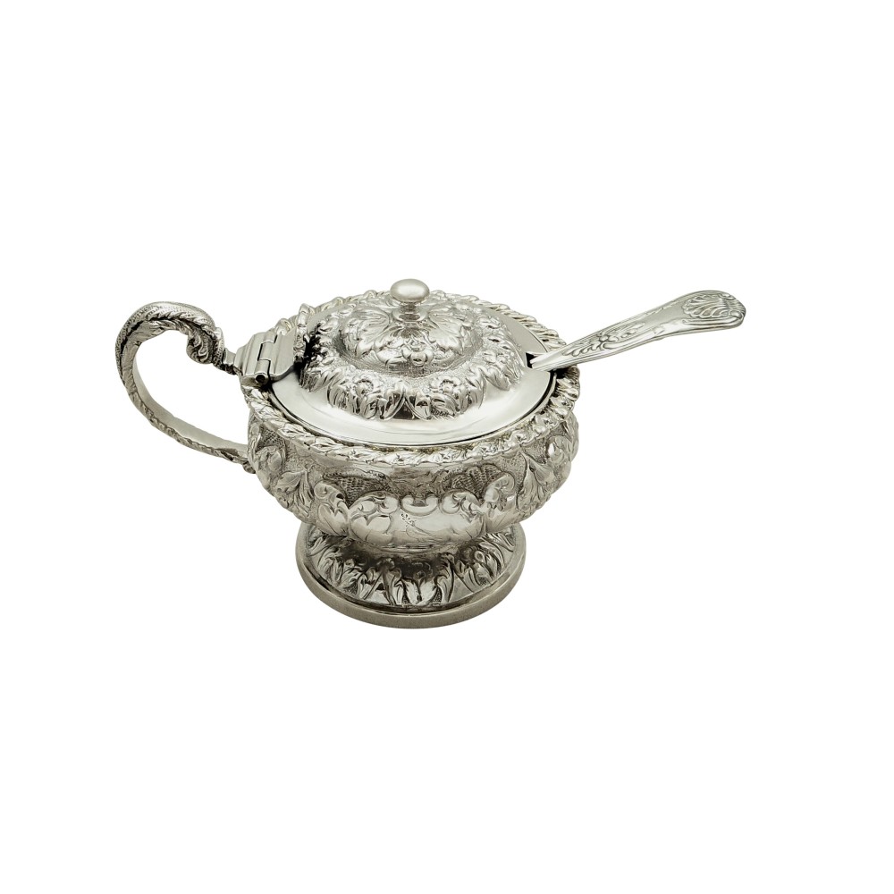 Antique Georgian Sterling Silver Mustard Pot 1826