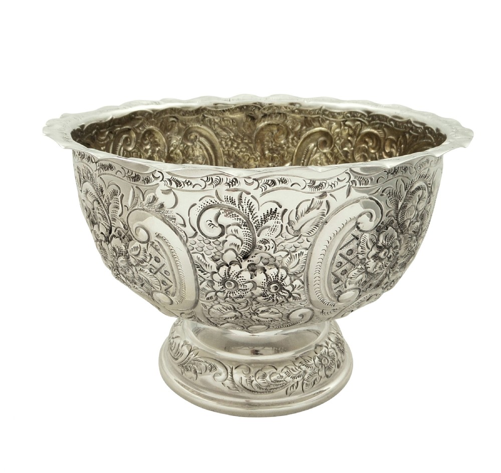 Antique Edwardian Sterling Silver Presentation Bowl 1903 View IV