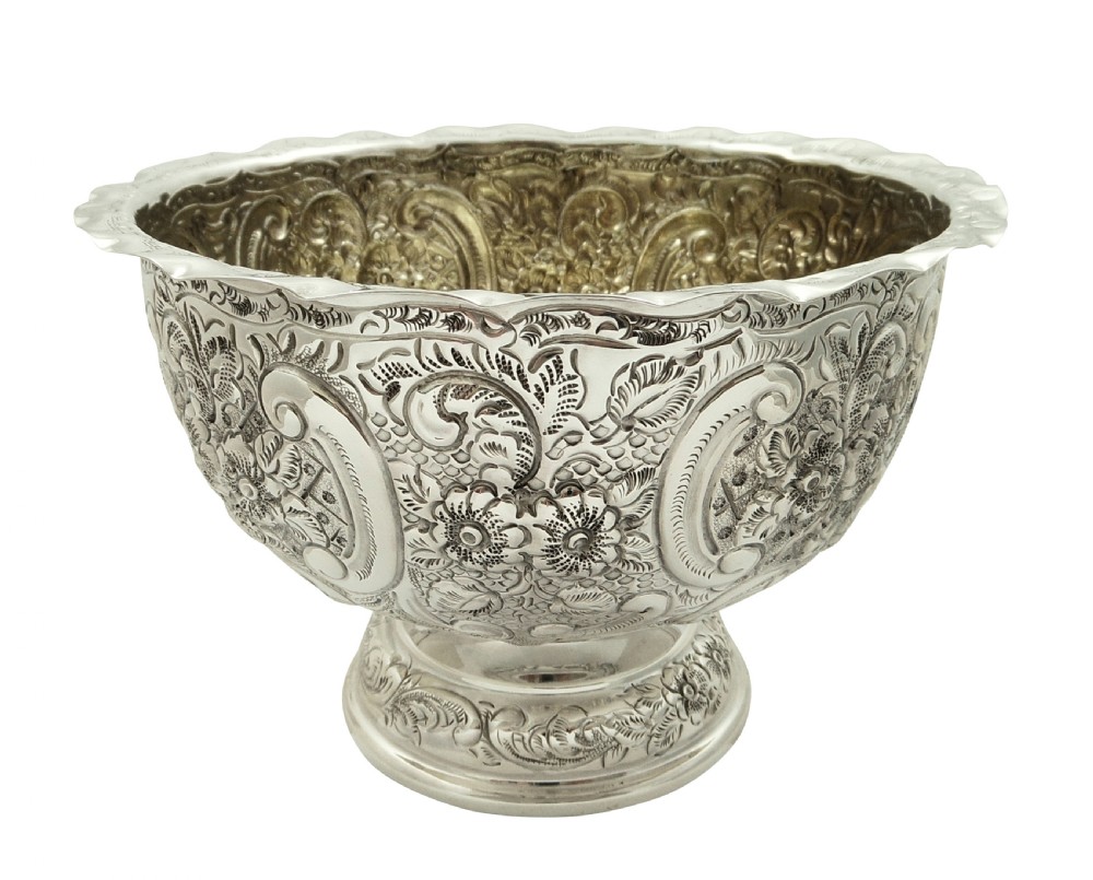 Antique Edwardian Sterling Silver Presentation Bowl 1903 View VIII
