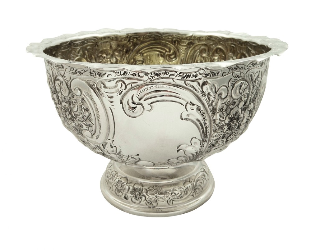 Antique Edwardian Sterling Silver Presentation Bowl 1903 View X