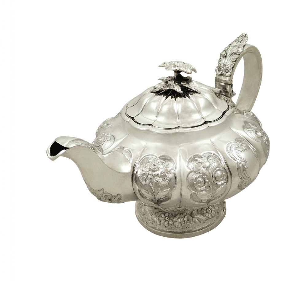 Antique William IV Sterling Silver Teapot 1836 View IV