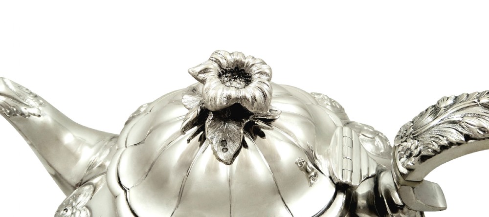 Antique William IV Sterling Silver Teapot 1836 View VIII