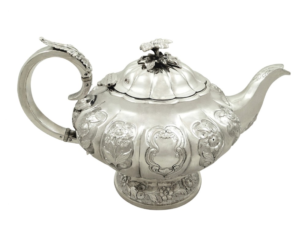 Antique William IV Sterling Silver Teapot 1836 View X