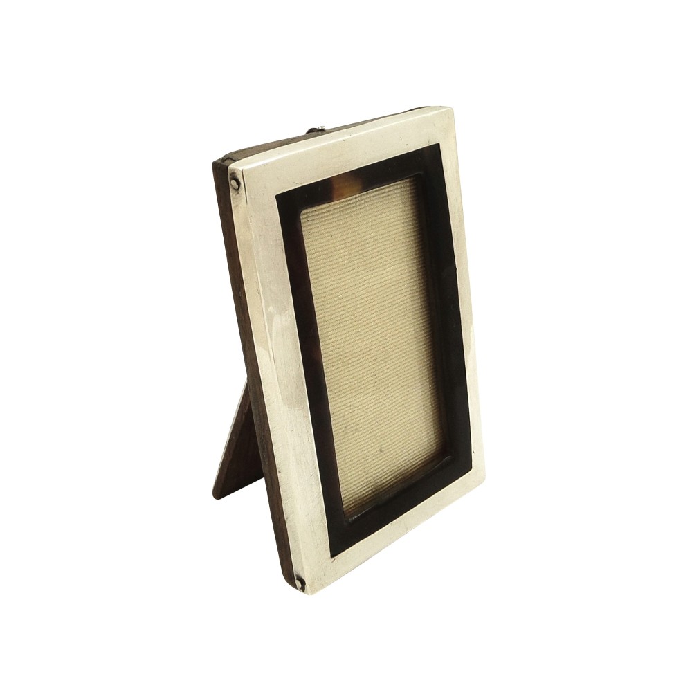 Antique Sterling Silver & Tortoiseshell Photo Frame 1915