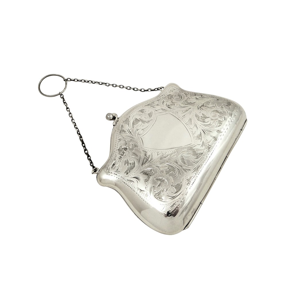 Antique Sterling Silver Purse 1917
