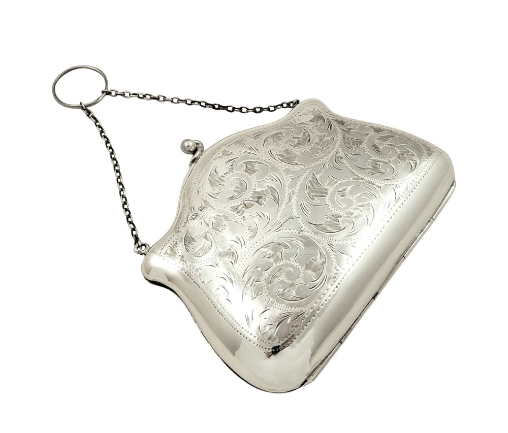 Antique Sterling Silver Purse 1917 View IV