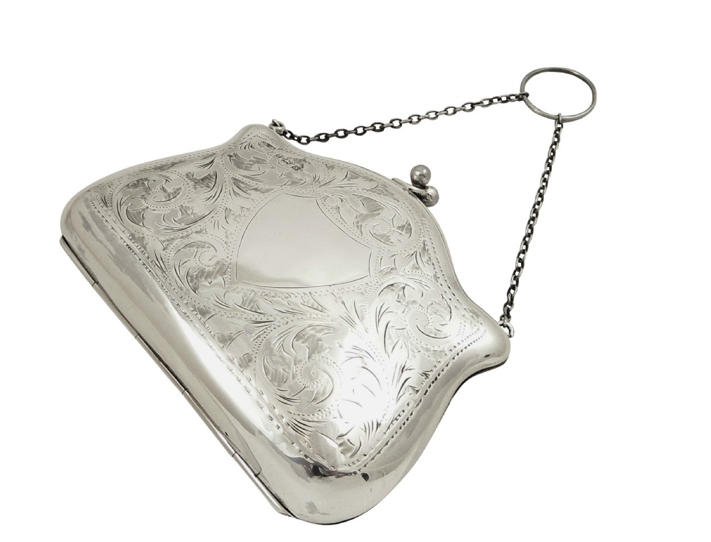 Antique Sterling Silver Purse 1917 View VII