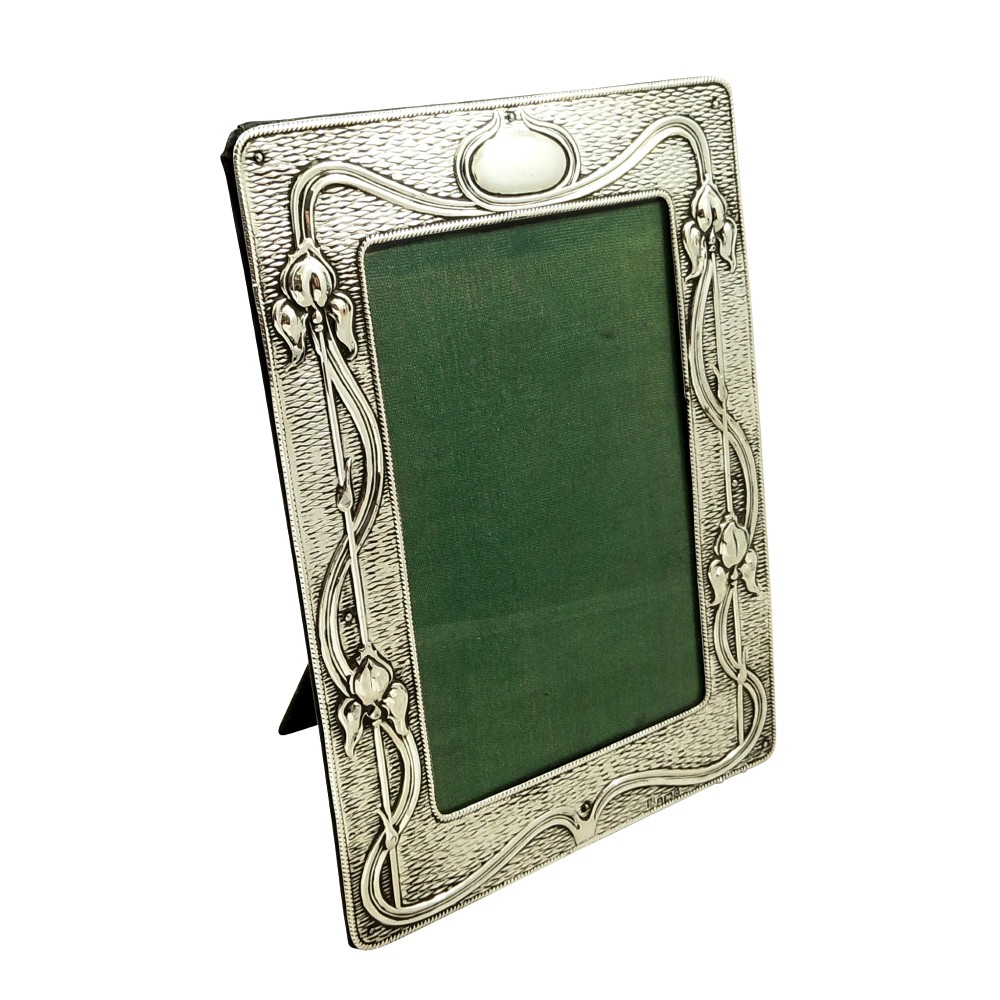 Antique Art Nouveau Sterling Silver Photo Frame 1904