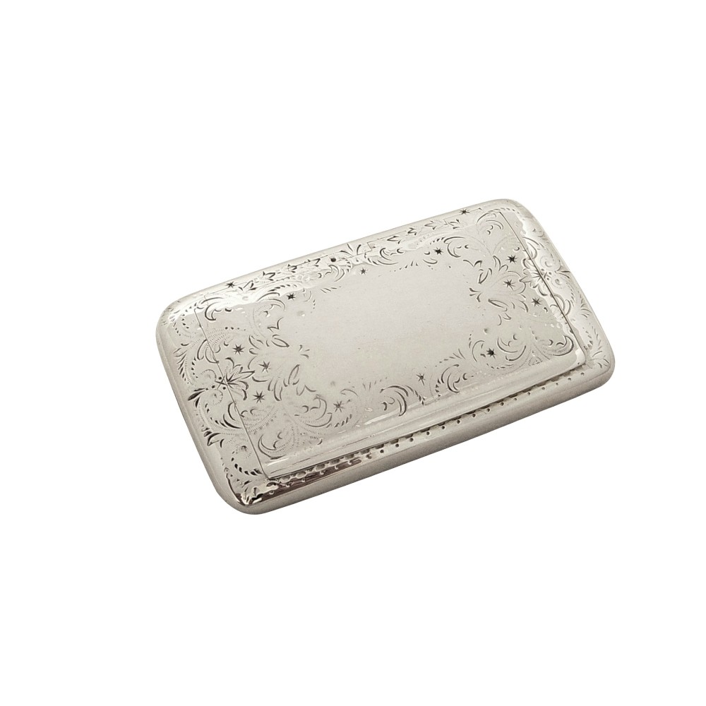 Antique Victorian Sterling Silver Snuff Box 1872