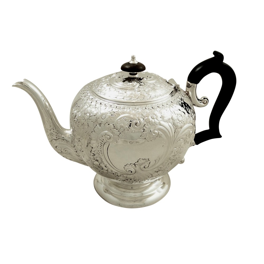 Antique Victorian Sterling Silver Teapot 1896