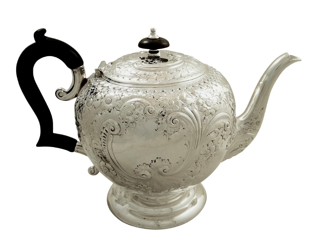 Antique Victorian Sterling Silver Teapot 1896 View IX