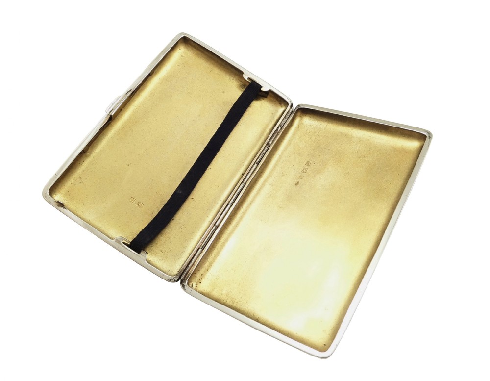 Antique Sterling Silver Cigar Case in Case 1911 View VI